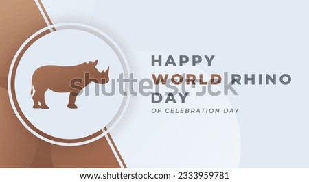 World Rhino Day Celebration Vector Design Illustration for Background, Poster, Banner, Advertising, Greeting Card