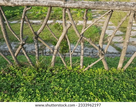 Fence made of wood for the background