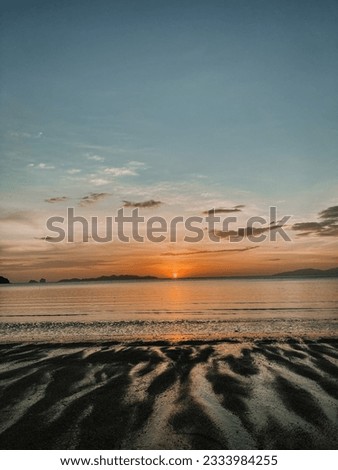 Sunset of the summer in Thailand