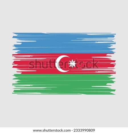 Azerbaijan Flag Brush Vector Illustration