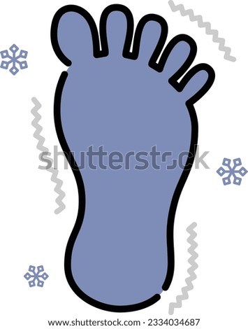 Clip art of a cold foot