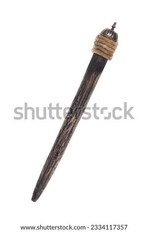 medieval torch isolated on white background