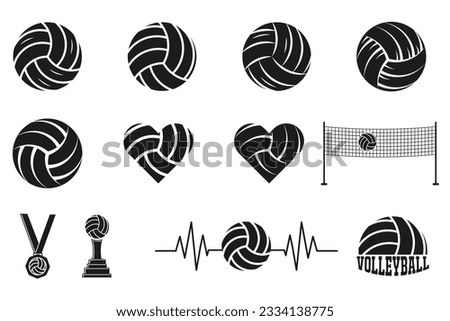 Volleyball silhouette Bundle, Volleyball Vector Bundle, Volleyball illustration, Sports Vector Bundle, Sports silhouette, Sports illustration Bundle, illustration Clip Art, vector, silhouette, Sports 
