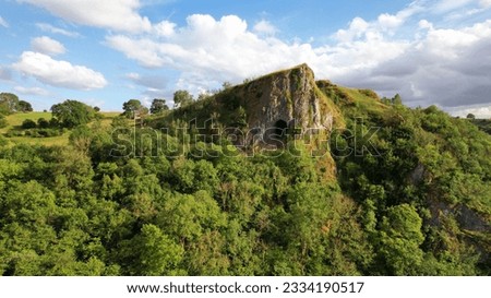 The beautiful view of Manifold Valley, Thor's Cave Royalty-Free Stock Photo #2334190517