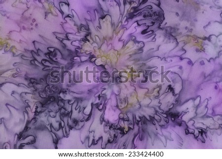colorful abstract background tie dye techniqe on silk fabric