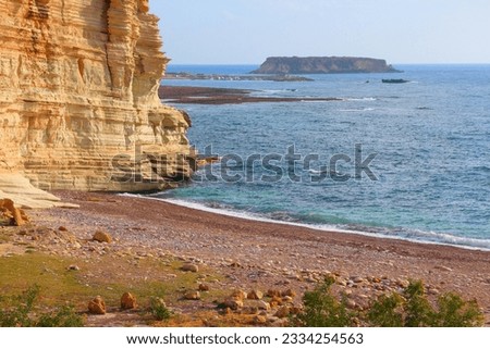 Cyprus - Mediterranean Sea coast. Lara Beach in Paphos district. Royalty-Free Stock Photo #2334254563