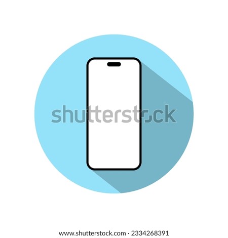 Smartphone blank screen icon vector for mockup. Mobile phone sign symbol