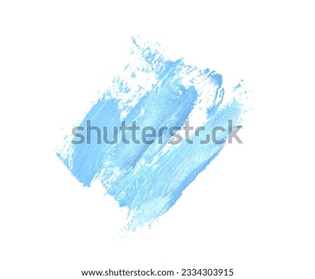 Turquoise brush stroke isolated white