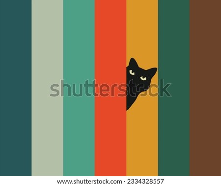 black cat on a colorful background,can be used for posters, banners, flyers, invitations, websites or greeting cards. vector illustration.