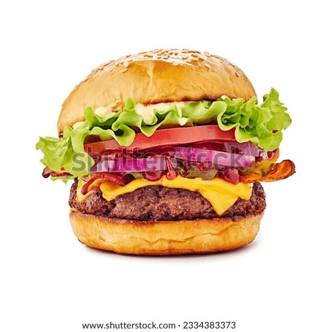 Burger Png in white background