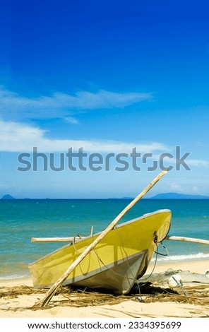 A fishing boat on beach