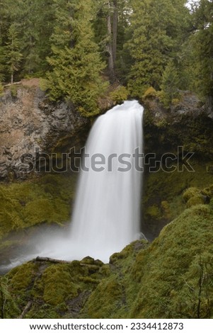 Long exposure of Sahalie Falls on the Mckenzie River, Oregon