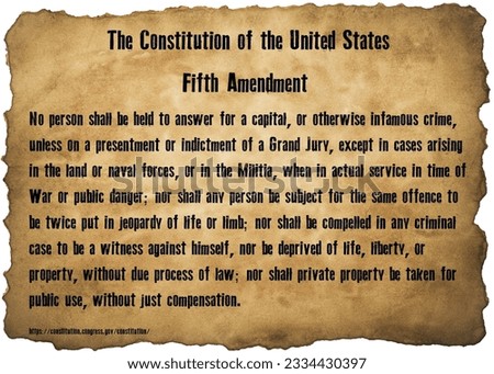 
Constitution of the United States is the fundamental governing document of the United States of America. It outlines the structure of the federal government and provides the framework for its powers. Royalty-Free Stock Photo #2334430397