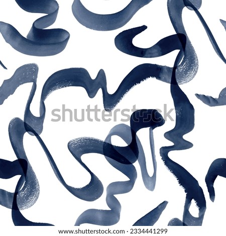 Seamless line pattern with black brush background on isolated white background Royalty-Free Stock Photo #2334441299