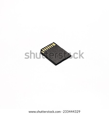 sd card on a white background