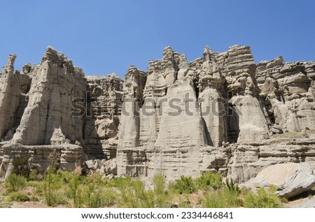 Rock formations in Plaza Blanca, New Mexico