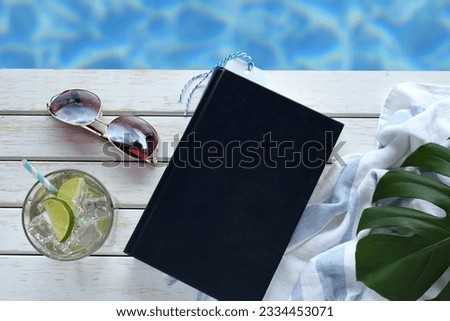 Summer vacation beach read book cover mock up.