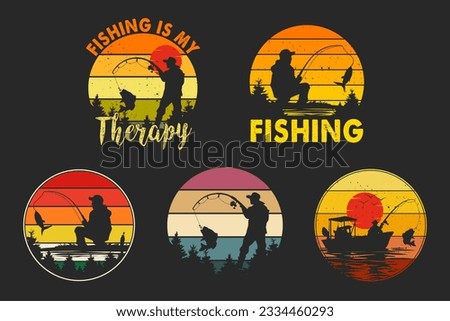 Retro-Vintage Custom Fishing T-shirt Design