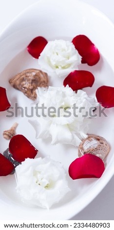 bowl with flowers in the spa