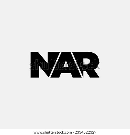 NAR initial letter monogram logo