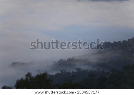Mountain view combined with sea of mist in the morning