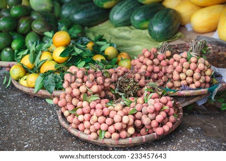 Vegetables on a market in Hue, Vietnam 