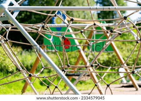Children's playground, playground element, sunny day