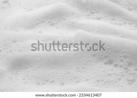 Abstract white soap foam bubbles texture background Royalty-Free Stock Photo #2334613407