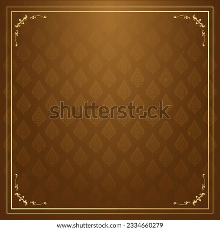Thai pattern background for greeting card, advertising, website, flyers, posters. Royalty-Free Stock Photo #2334660279