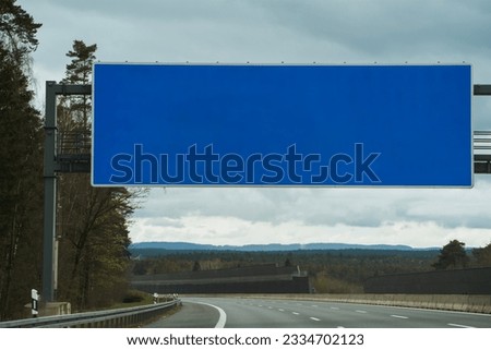 Motorway Billboard Mockup. A Blank Canvas for Advertising on the Open Road Royalty-Free Stock Photo #2334702123