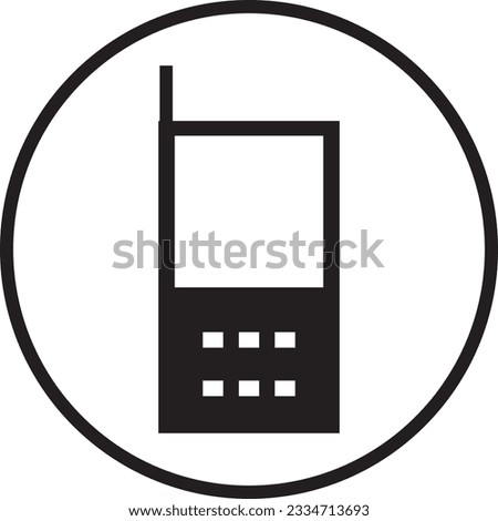icon simple phone for communication