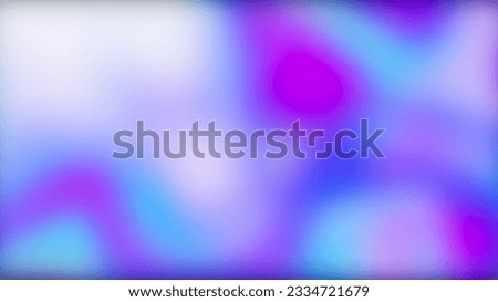 Color gradient defocused background. Iridescent flare. Blur purple blue fluorescent neon light art abstract smooth texture with copy space.
