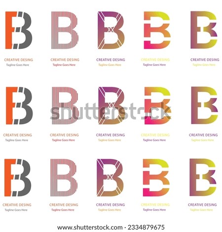 Minimalist modern abstract letter B logo. This logo icon incorporate with two round triangle in the creative way.Letter B ribbon Logo vector. Media Corporate Business icon.Modern unique creative....
