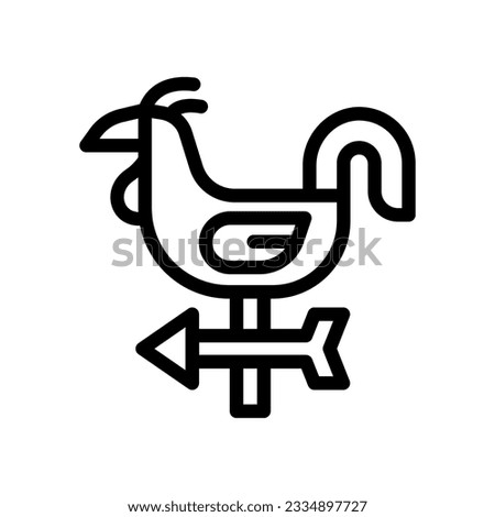 weather vane line icon illustration vector graphic. Simple element illustration vector graphic, suitable for app, websites, and presentations isolated on white background
