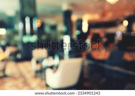Blur Photo of beautiful luxury  hotel interior for background,bokeh concept.