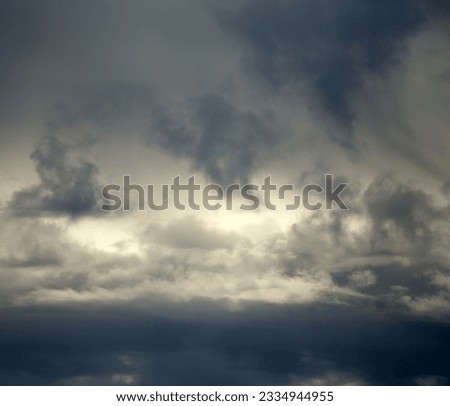 Dramatic clouds panorama at dusk