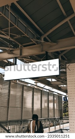 Place your design here, ads on public transportation  Royalty-Free Stock Photo #2335011251