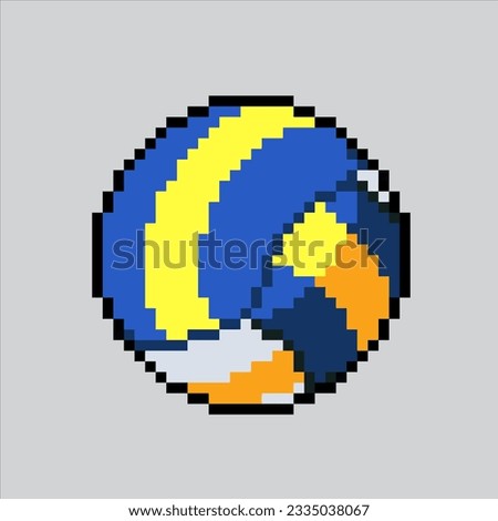Pixel art illustration Volley Ball. Pixelated Volley Ball. Sports Volley Ball icon pixelated
for the pixel art game and icon for website and video game. old school retro.