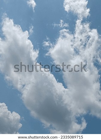 portrait of clouds in the blue sky