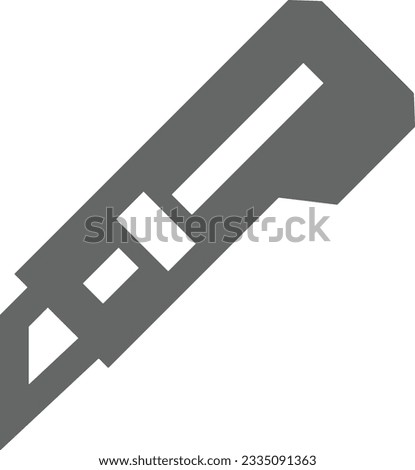 Knife icon symbol image vector. Illustration of the cutlery utensil knife object design image. EPS 10.