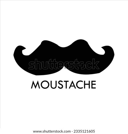 Latest mustache arts vector logo design black color design