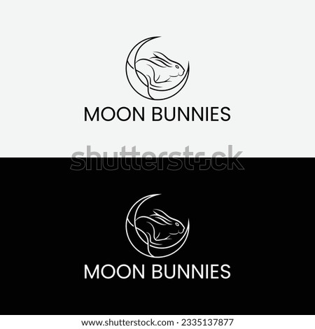 Moon and Bunnies Logo design for your company.