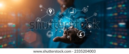 Lean manufacturing. Quality and standardization. Business process improvement. Six sigma technology and business concept. industrial process optimization with keizen and DMAIC methodology.  Royalty-Free Stock Photo #2335204003