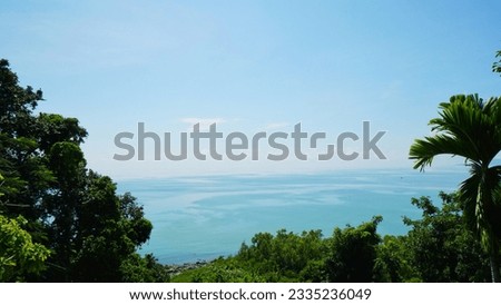 Beautiful sea with blue sky at Thailand, Asia. 