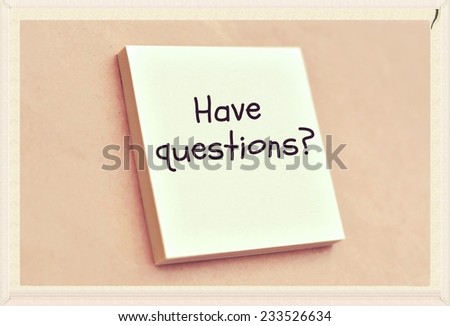 Text have questions on the short note texture background