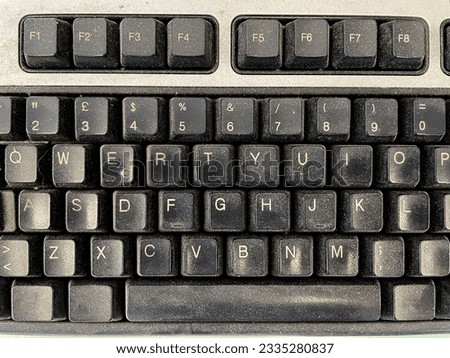detail of a dusty keyboard