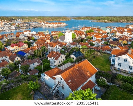 A view at the town of Marstrand, located in the municipality of Kungalv in southern Bohuslan, on the west coast