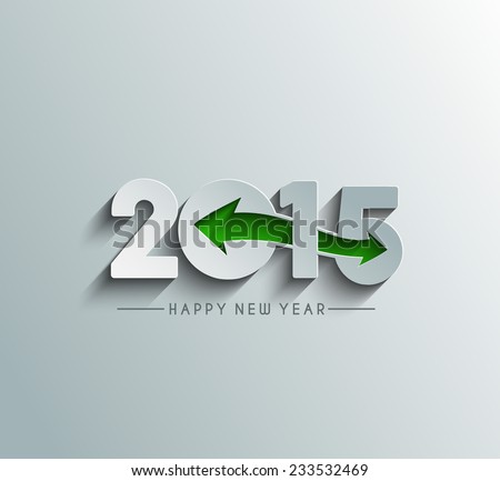 Happy new year 2015 Text Design 