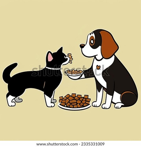 we have always another hand for helping.vector  of dog and cat 