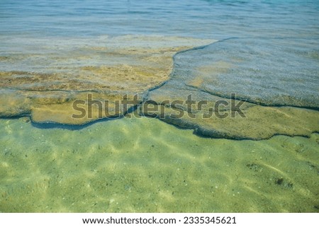 Underwater rocks in the sea stock photo